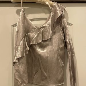 Bardot Silver One Sleeve Blouse